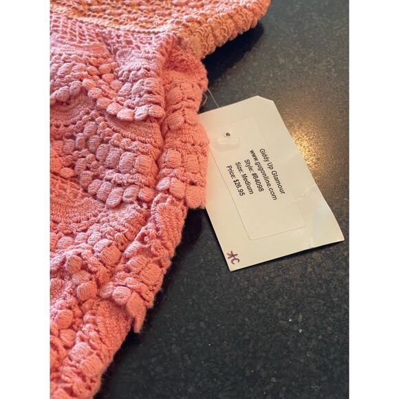 GUG  Pink Ruffle lace shorts MEDIUM New with tag - Picture 4 of 10